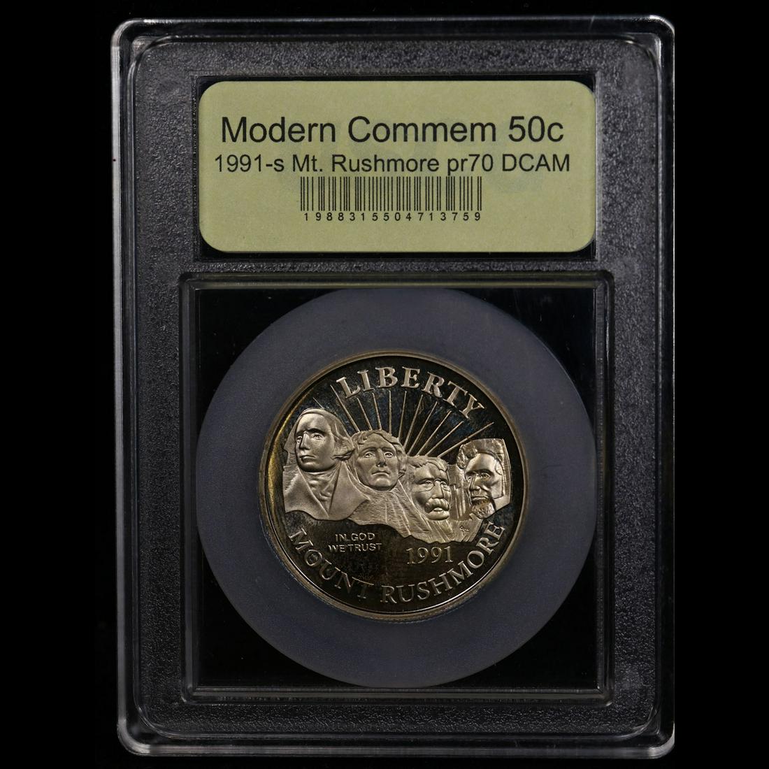 Proof 1991-S Mount Rushmore Modern Commem Half Dollar 50c Graded GEM++ Proof Deep Cameo By USCG (1 of 2)