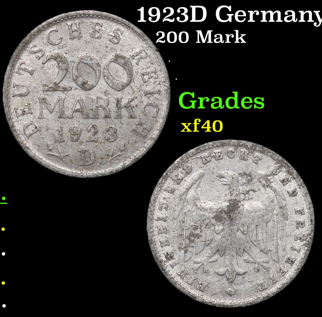 1923D Germany - Weimar Republic 200 Mark  Grades xf (1 of 3)