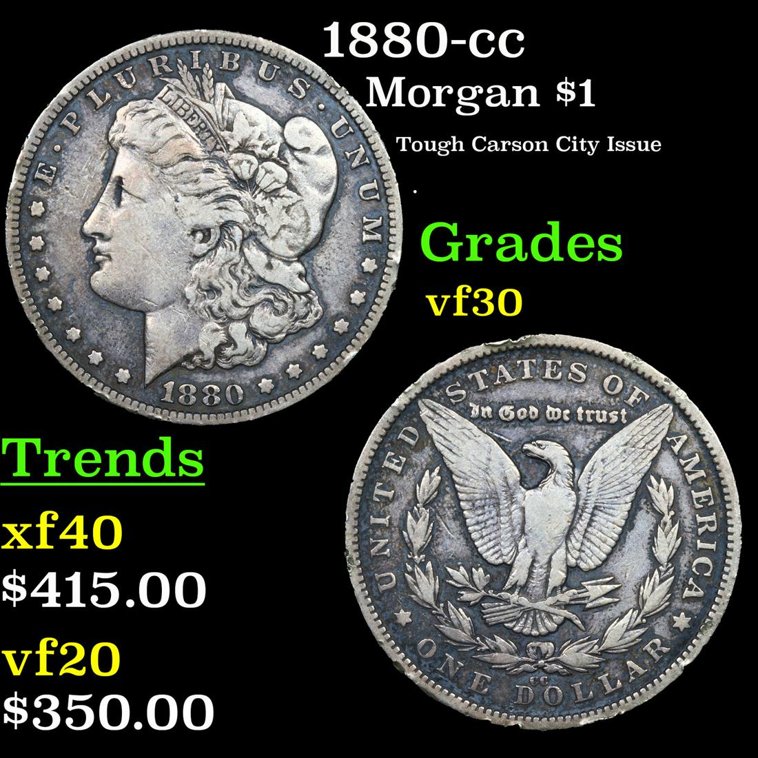 1880-cc Morgan Dollar $1 Graded vf30 BY SEGS (1 of 5)