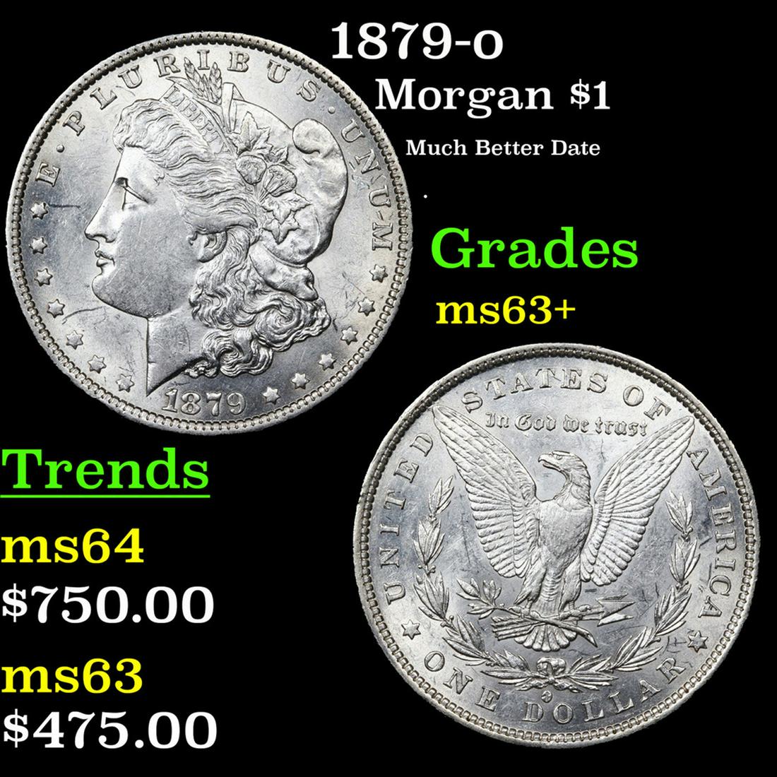 1879-o Morgan Dollar $1 Grades Select+ Unc (1 of 3)