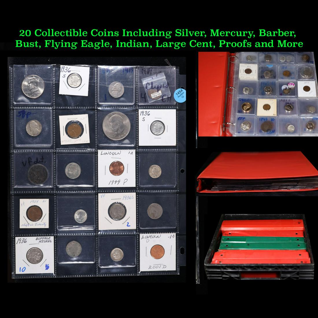 Huge Liifetime Collection - Too Many Coins To Auction Individually - This Lot is For One Page of 20 (1 of 6)