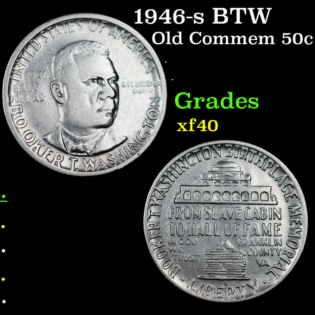 1946-s BTW Old Commem Half Dollar 50c Grades xf (1 of 3)