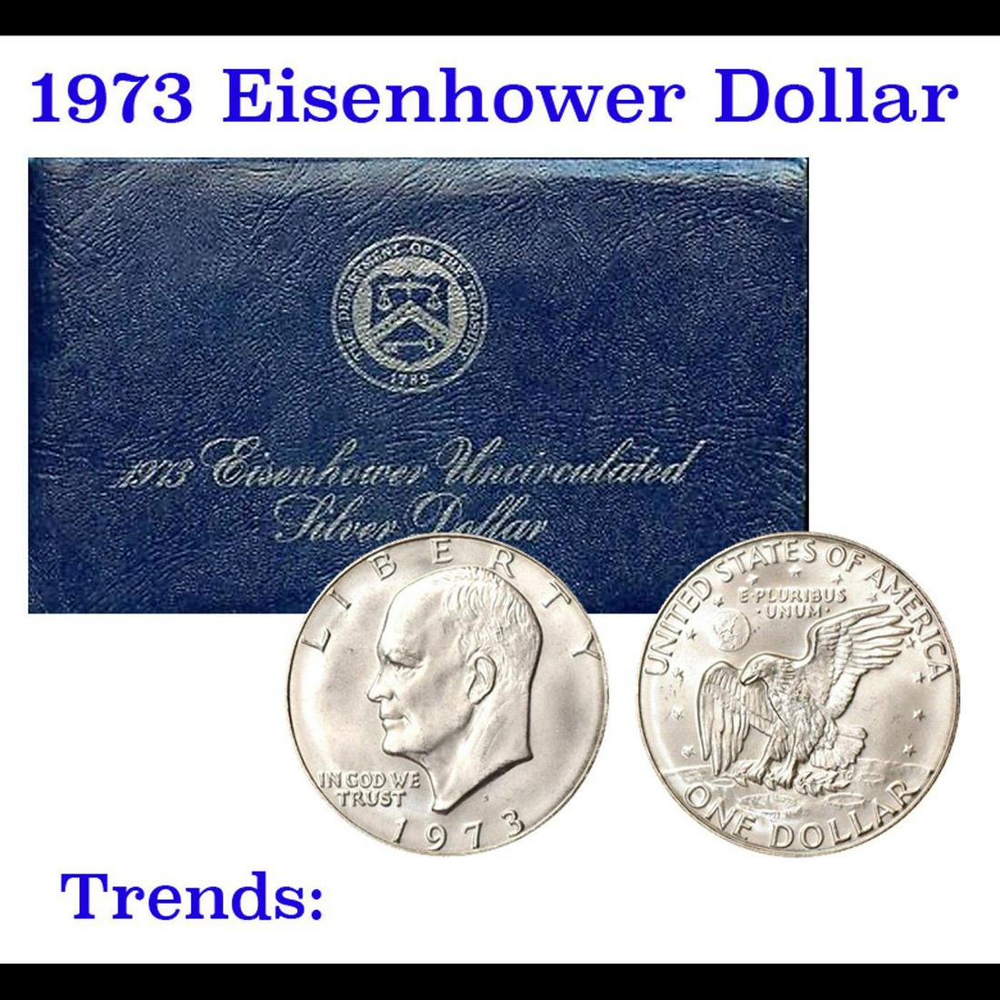 1973-s Silver Uncirculated Eisenhower Silver Dollar in Original Packaging (1 of 1)