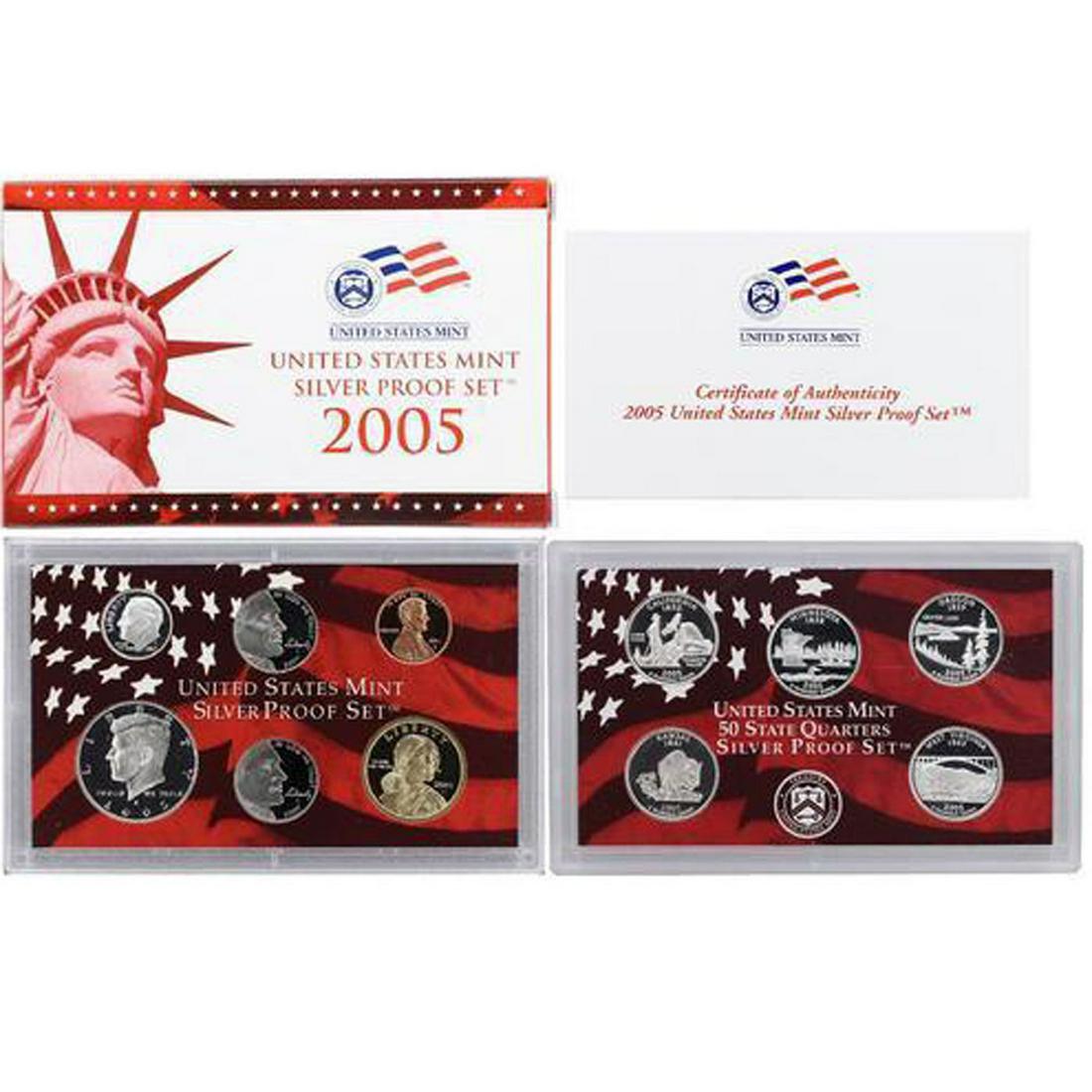 2005 United States Silver Proof Set - 11 pc set, about 1 1/2 ounces of pure silver. (1 of 1)
