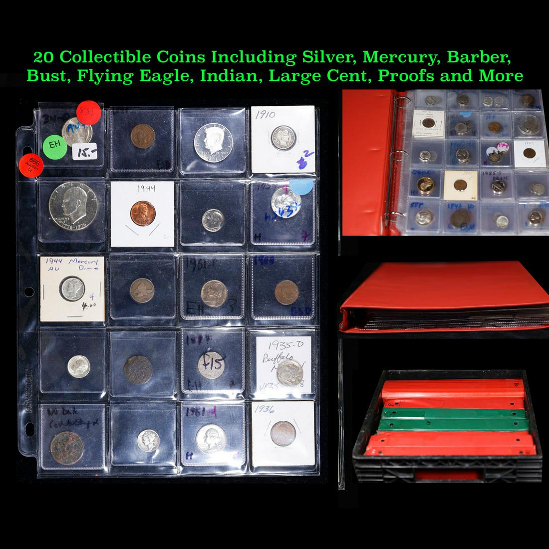 Huge Liifetime Collection - Too Many Coins To Auction Individually - This Lot is For One Page of 20 (1 of 6)