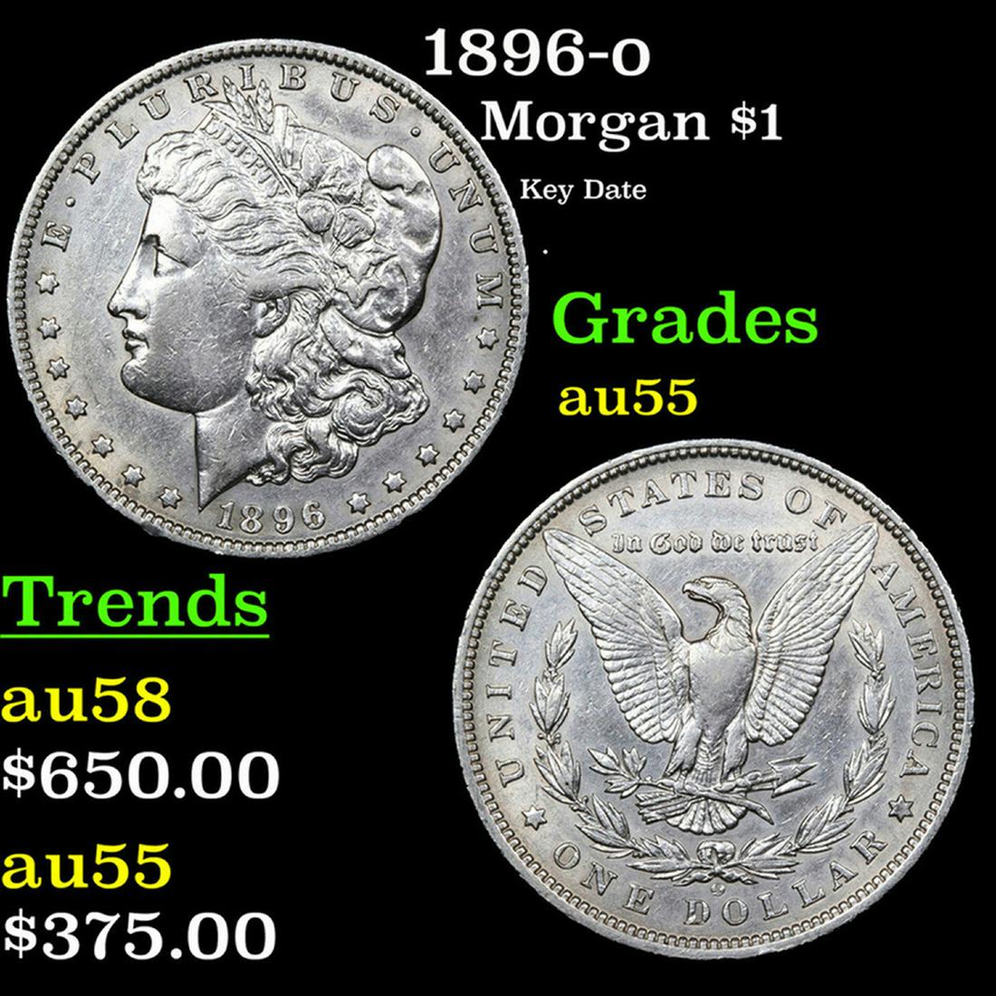 1896-o Morgan Dollar $1 Grades Choice AU (1 of 3)