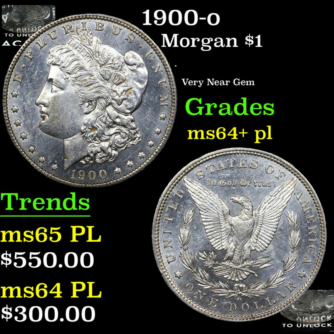 1900-o Morgan Dollar $1 Grades Choice Unc+ PL (1 of 7)