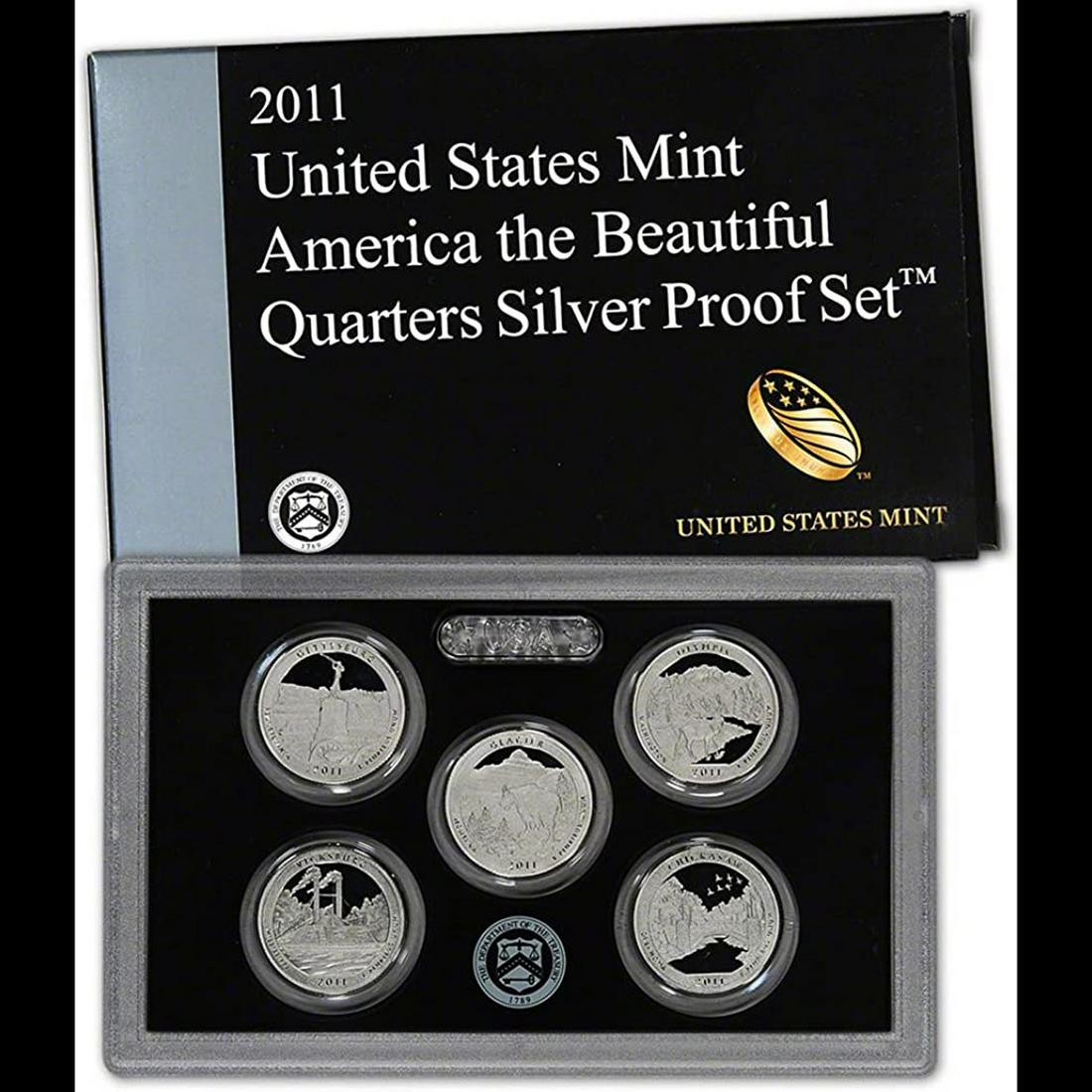 2011 United States America The Beautiful Quarters Proof Set 5 Coins (1 of 1)