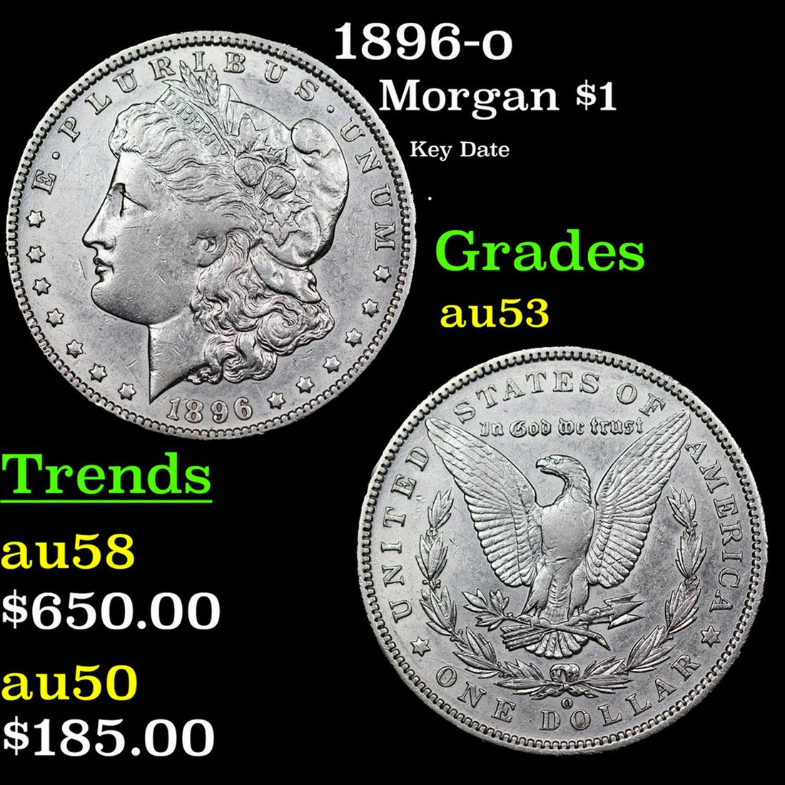 1896-o Morgan Dollar $1 Grades Select AU (1 of 3)