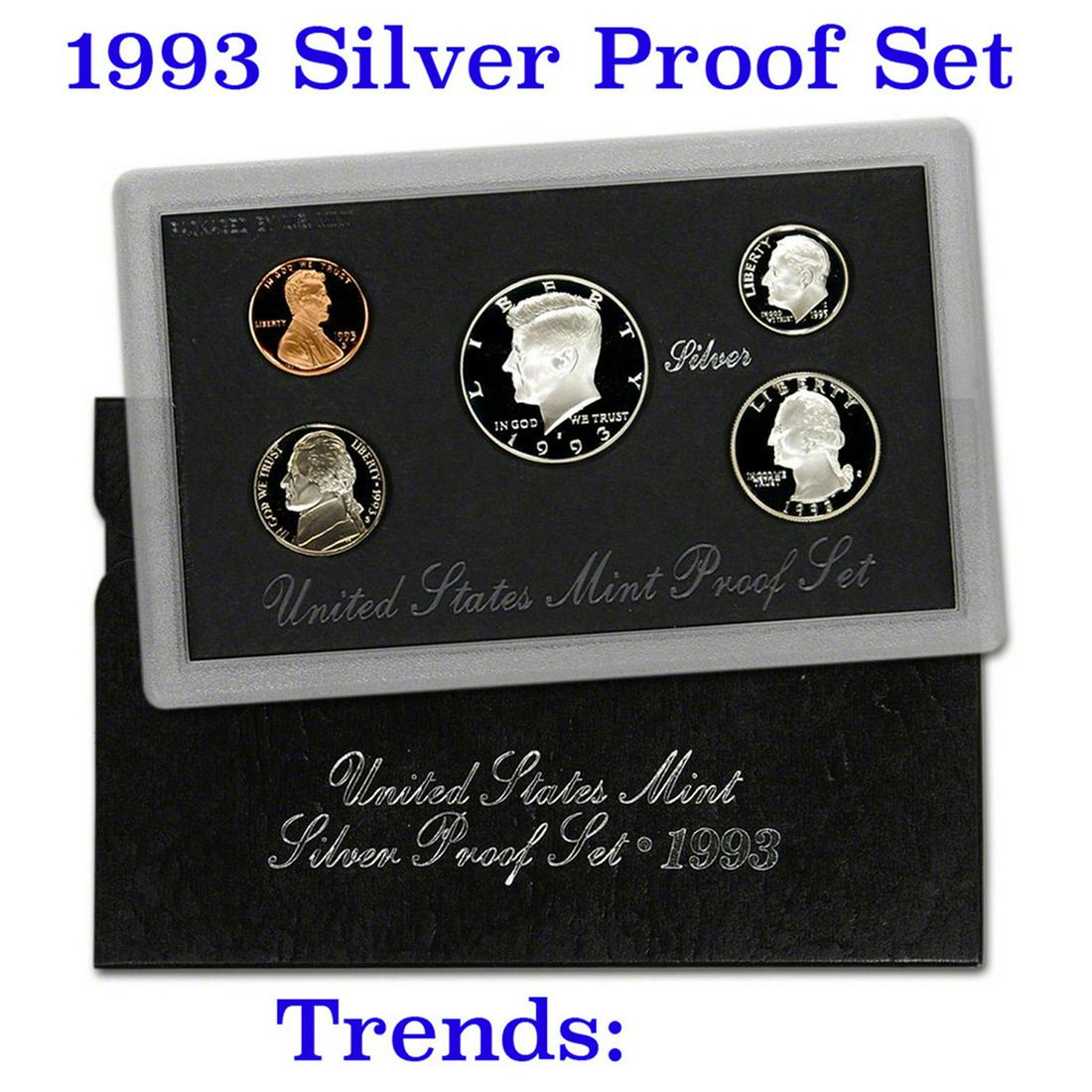 1993 United States Mint Silver Proof Set. 5 Coins Inside. (1 of 1)