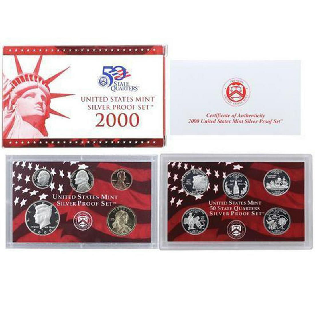 2000 United States Silver Proof Set - 10 pc set, about 1 1/2 ounces of pure silver (1 of 1)