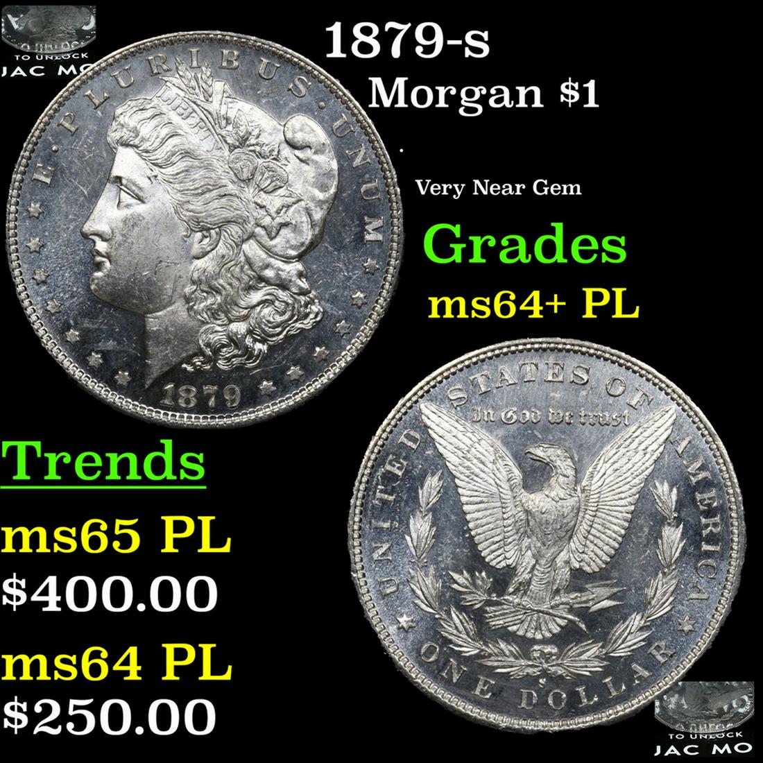 1879-s Morgan Dollar $1 Grades Choice Unc+ PL (1 of 5)