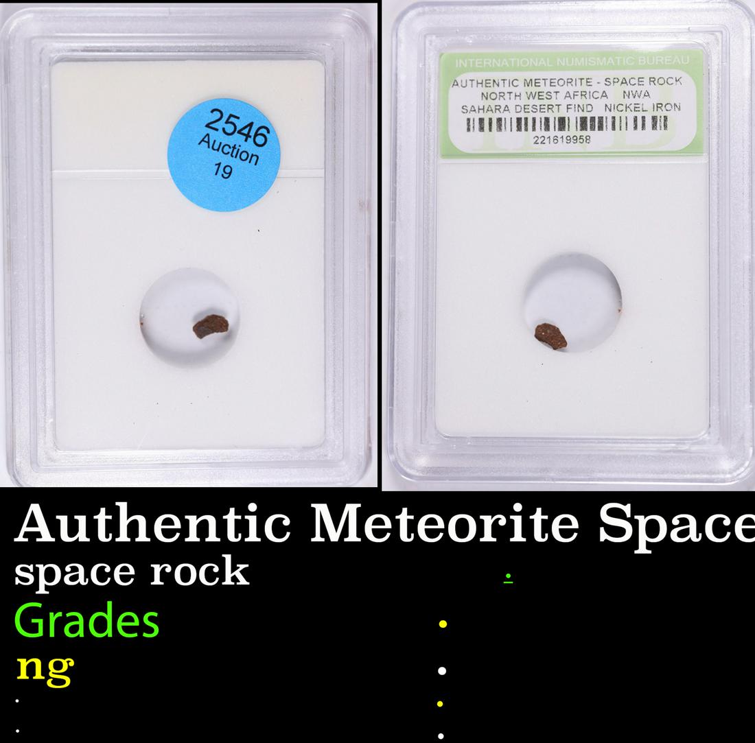 Authentic Meteorite Space Rock, North West Africa NWA, Sahara Desert Find, Nickel Iron Graded By INB (1 of 3)