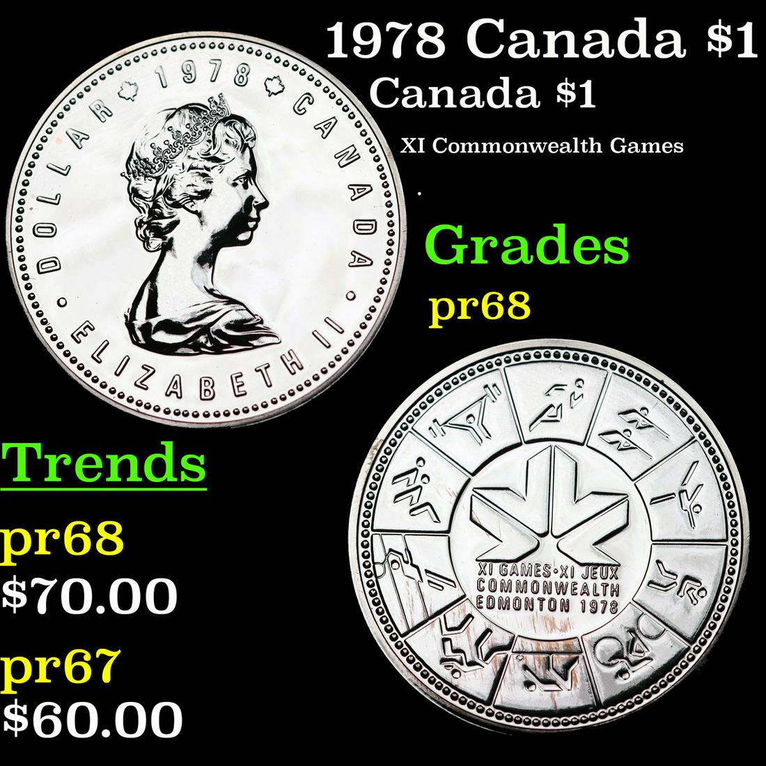 Proof 1978 Canada $1 Silver Specimen Canada Dollar KM# 121 $1 Grades GEM++ Proof (1 of 3)