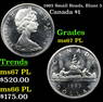 1965 Small Beads, Blunt 5 Canada Dollar $1 Grades GEM++ PL