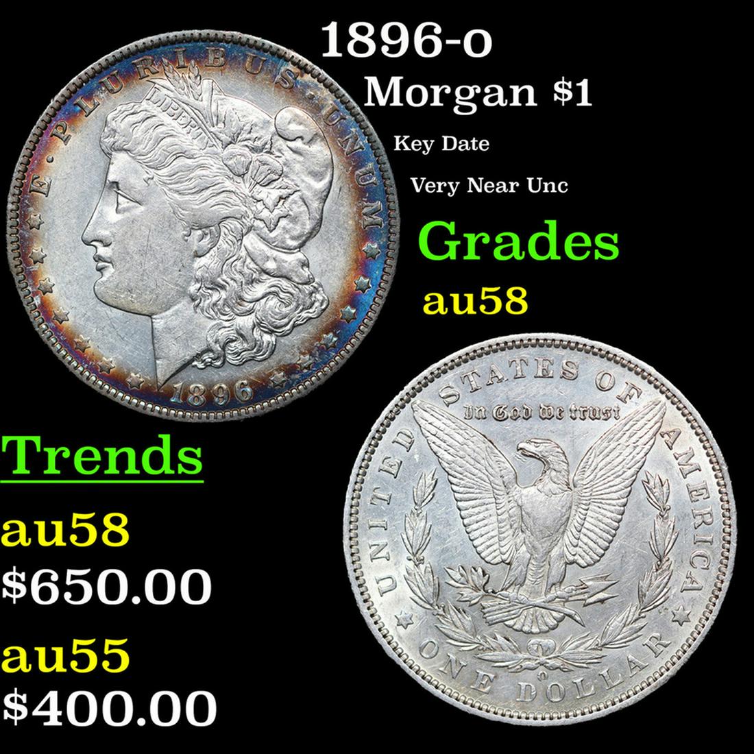 1896-o Morgan Dollar $1 Grades Choice AU/BU Slider (1 of 3)