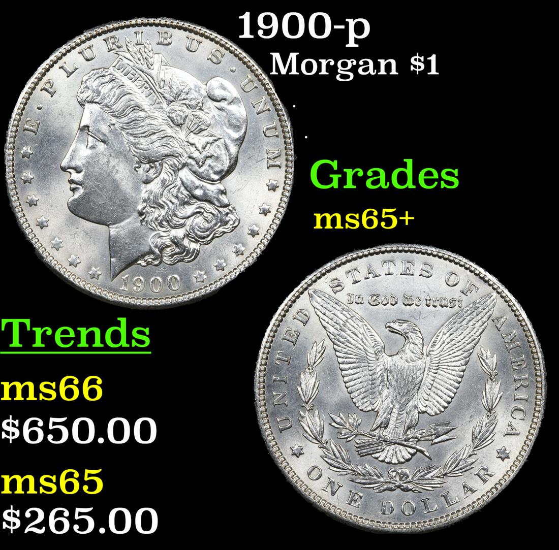1900-p Morgan Dollar $1 Grades GEM+ Unc (1 of 3)