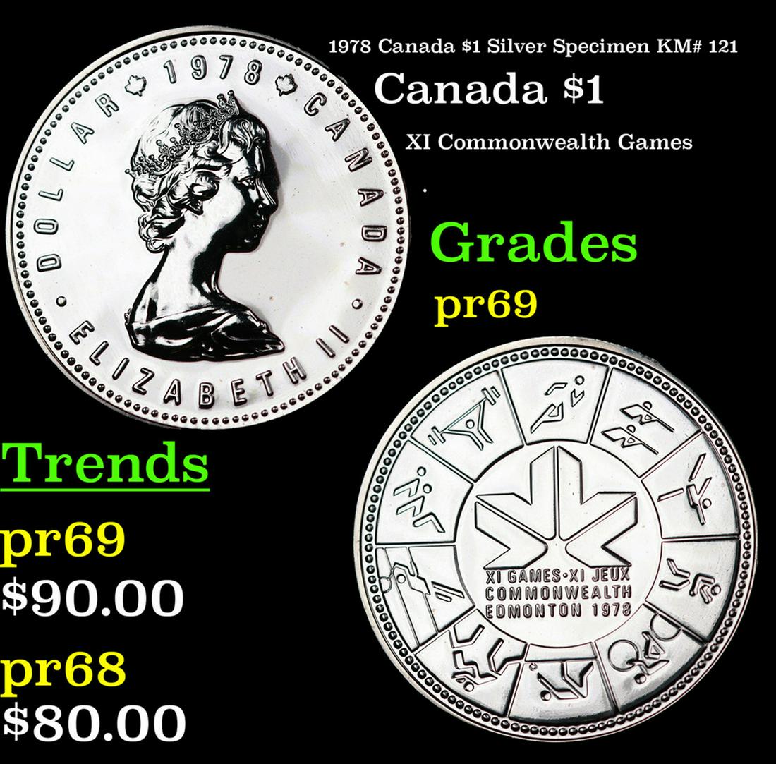 Proof 1978 Canada $1 Silver Specimen Canada Dollar KM# 121 $1 Grades GEM++ Proof (1 of 3)