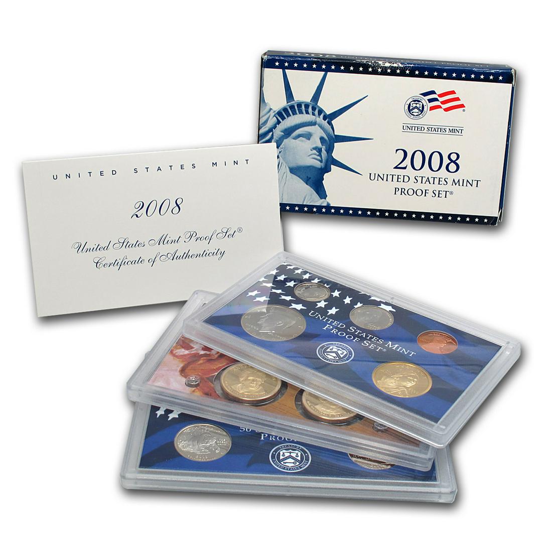 2008 Mint Proof Set In Original Case! 14 Coins Inside! (1 of 1)
