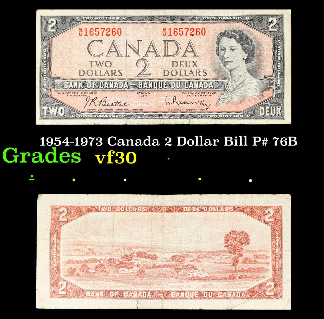 1954-1973 Canada 2 Dollar Bill P# 76B Grades vf++ (1 of 3)