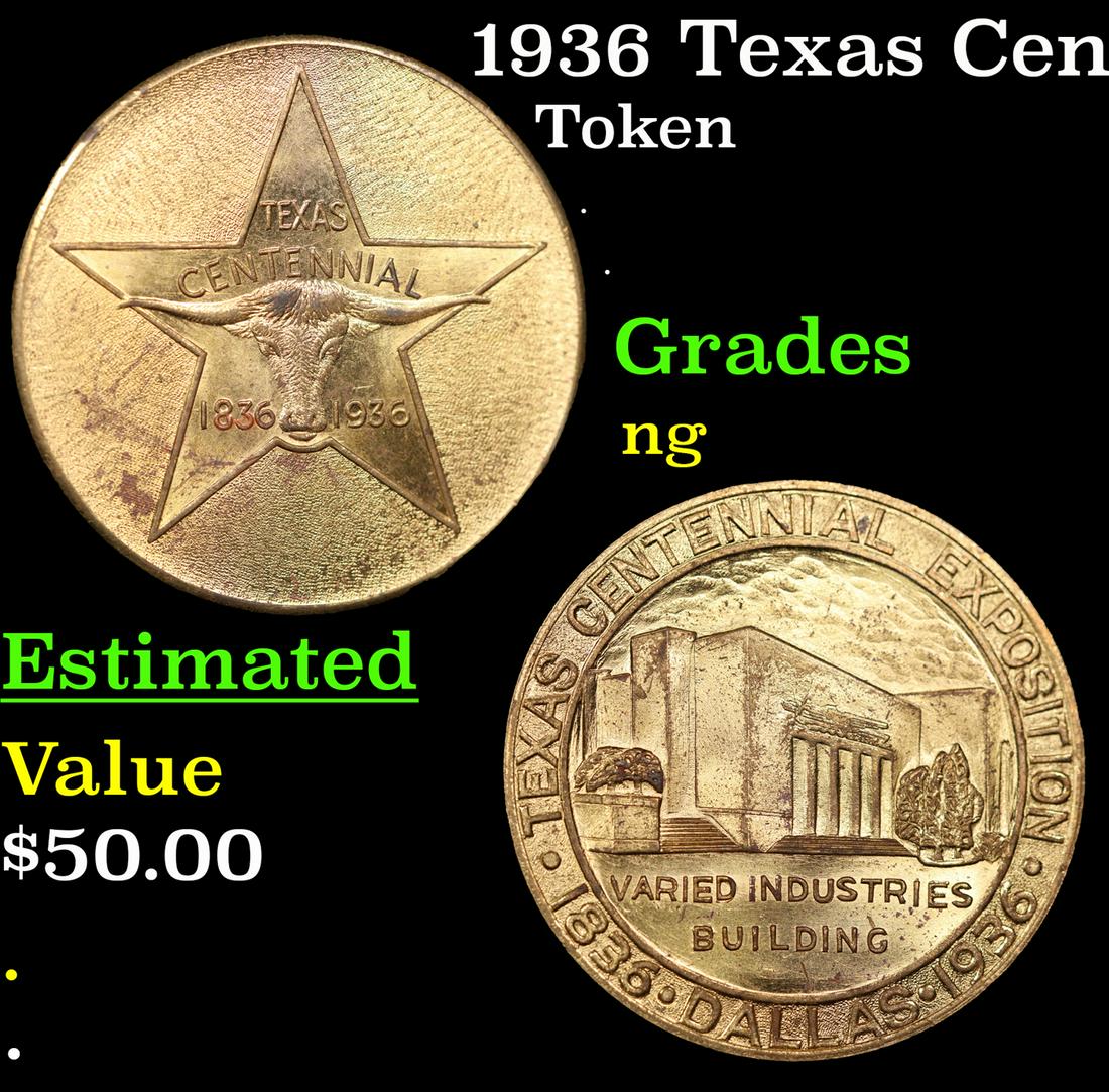 1936 Texas Centennial Souvenir Medallion - Varied Industries Building Grades (1 of 3)