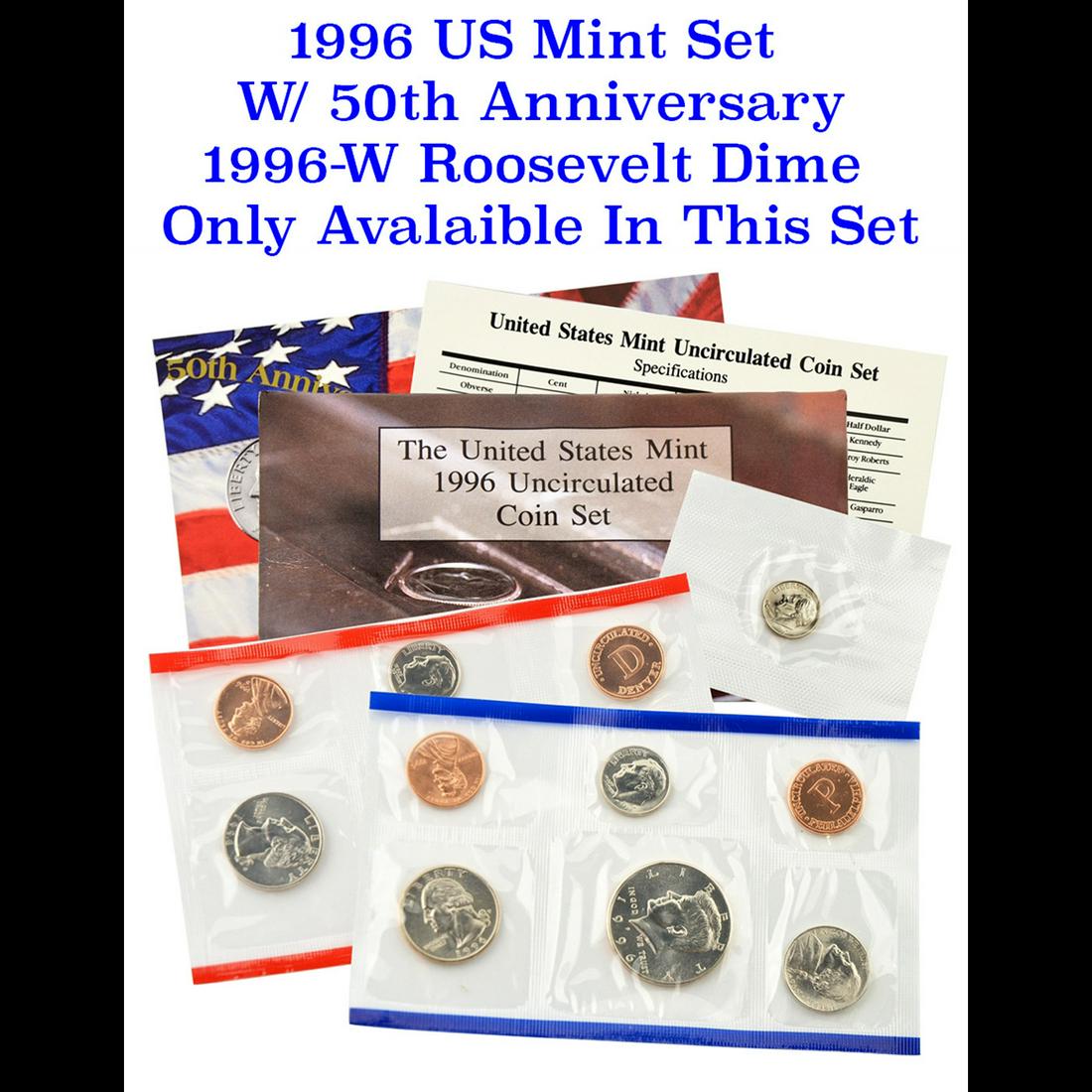 1996 Mint Set in Original Government Packaging, 11 Coins Inside! (1 of 1)