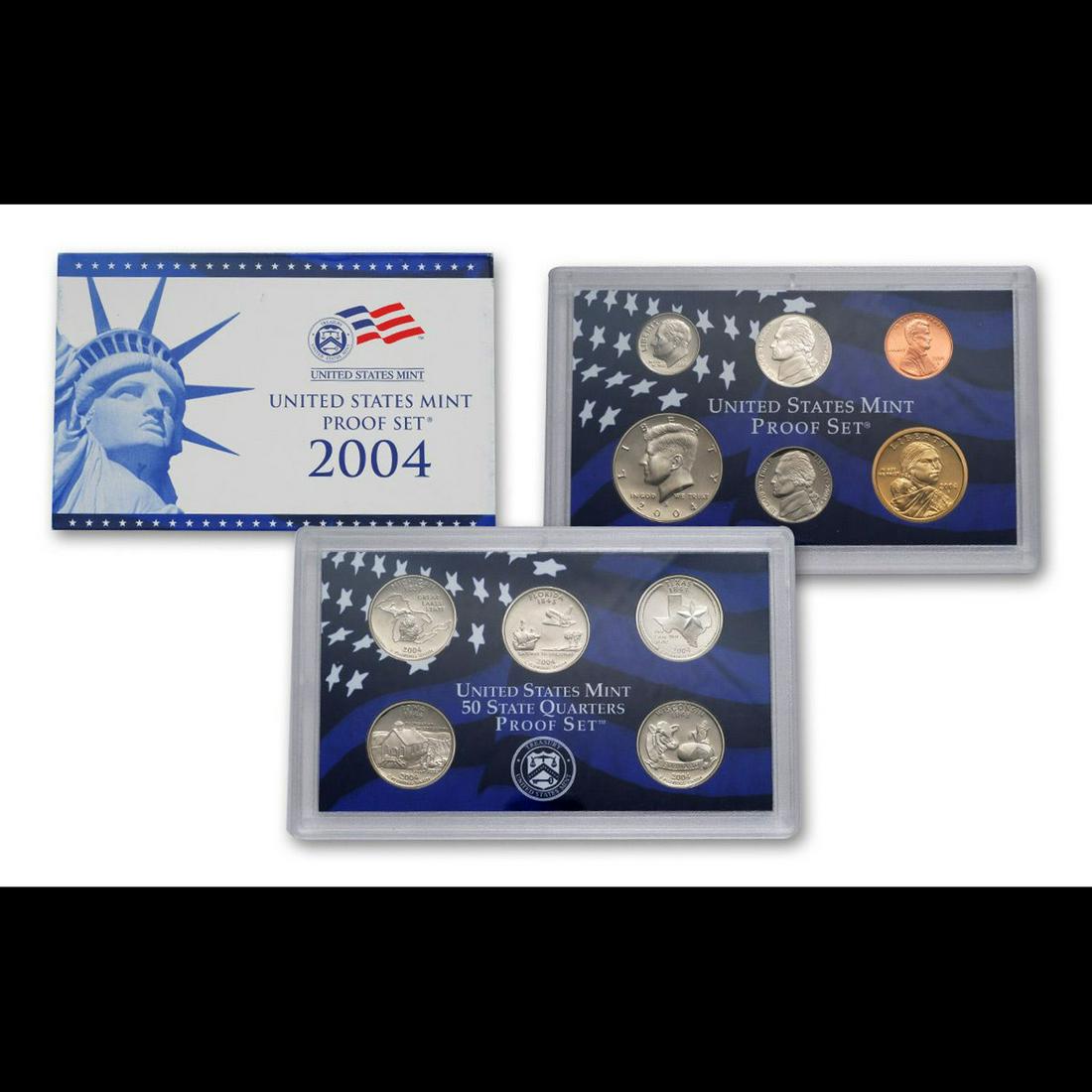 2004 United States Mint Proof Set in Original Government Packaging, 11 Coins Inside (1 of 1)