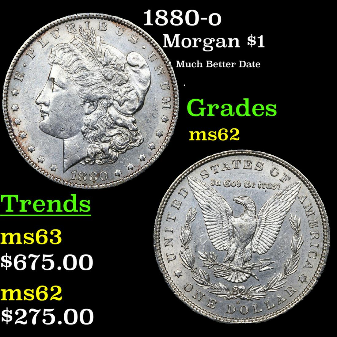 1880-o Morgan Dollar $1 Grades Select Unc (1 of 3)