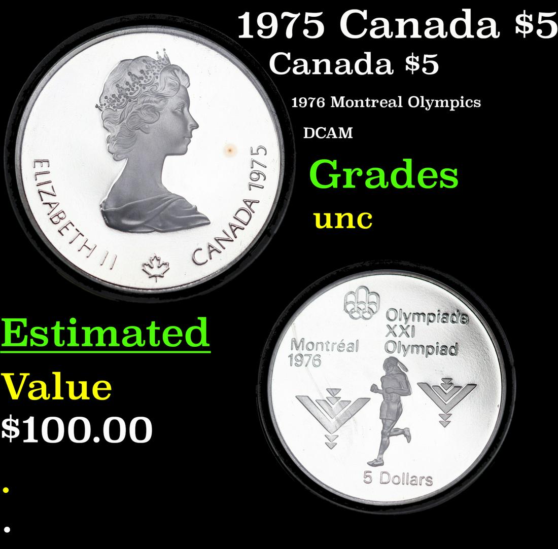 1975 Canada $5 Silver Proof Grades Brilliant Uncirculated (1 of 3)