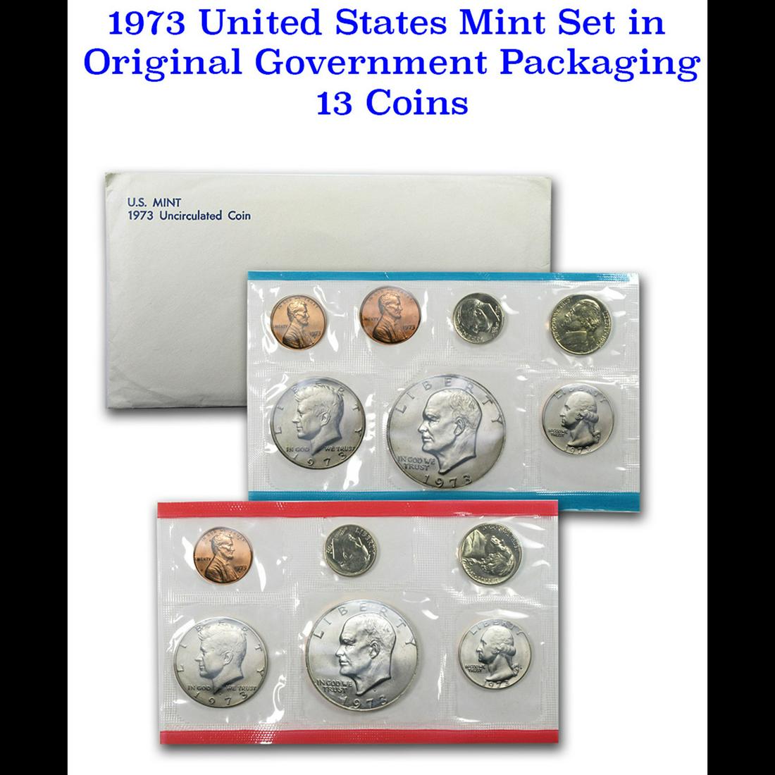 1973 U.S. Mint Set Original Government Packaging 13 coins (1 of 1)