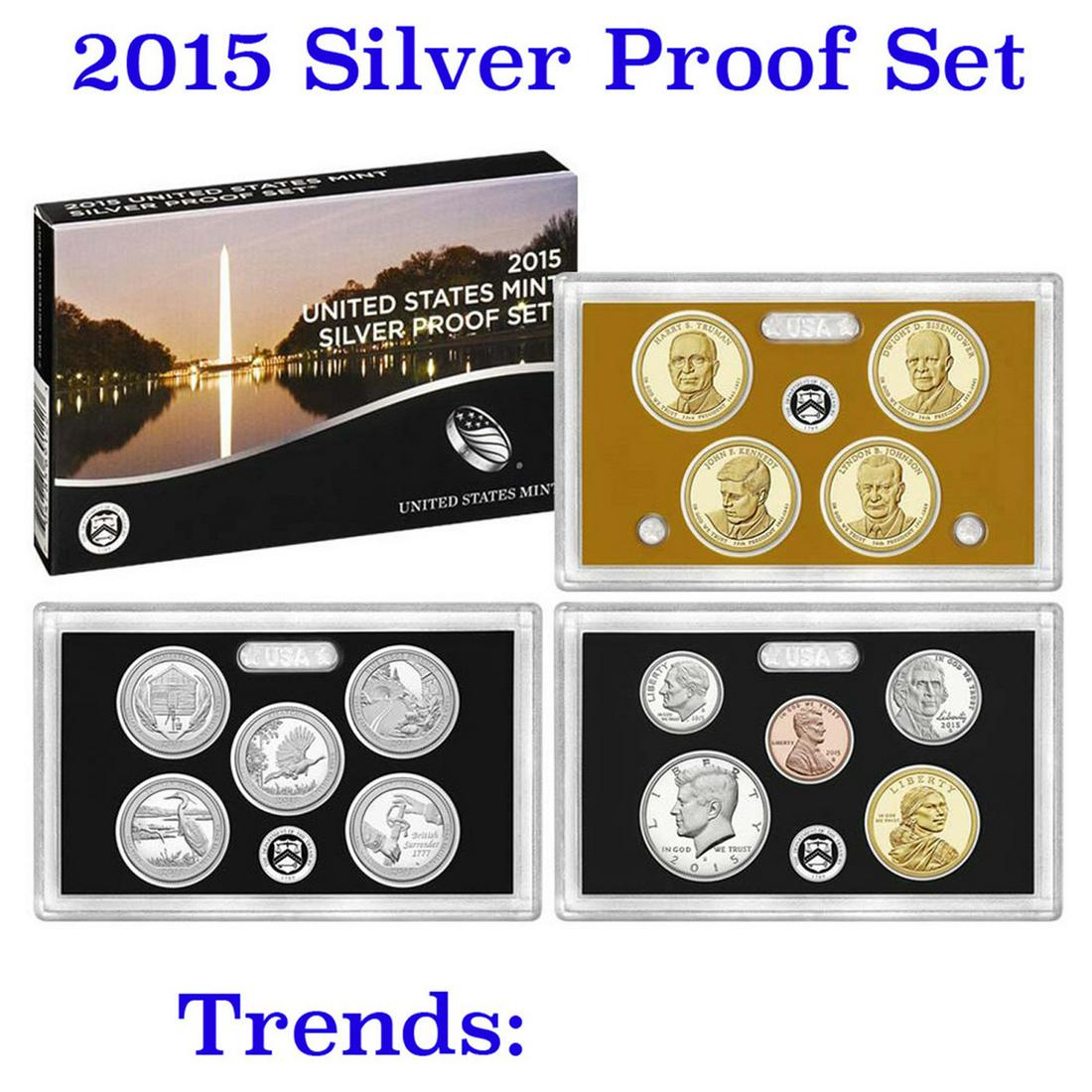 2015 United States Mint Silver Proof Set 14 coins (1 of 1)