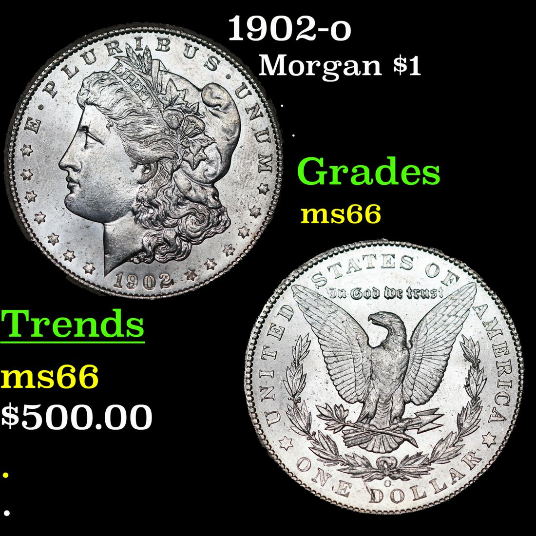 1902-o Morgan Dollar $1 Grades GEM+ Unc (1 of 3)