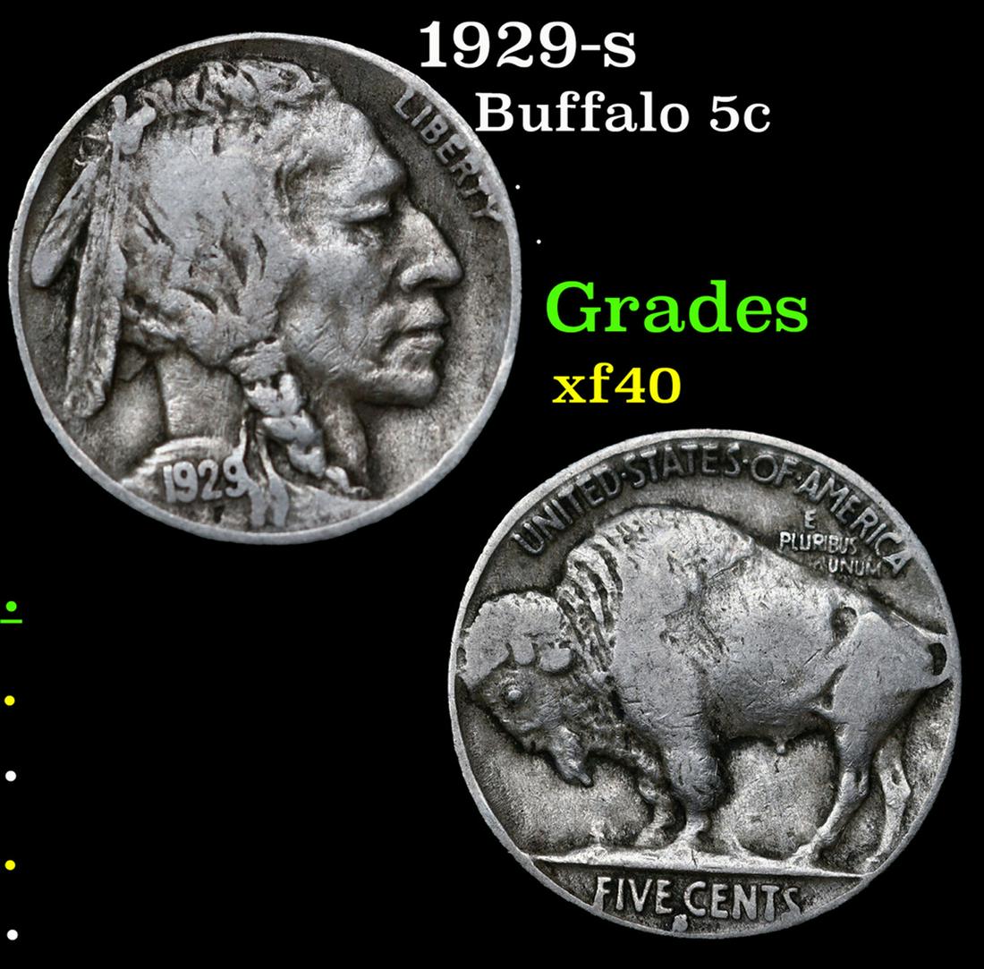 1929-s Buffalo Nickel 5c Grades xf (1 of 3)