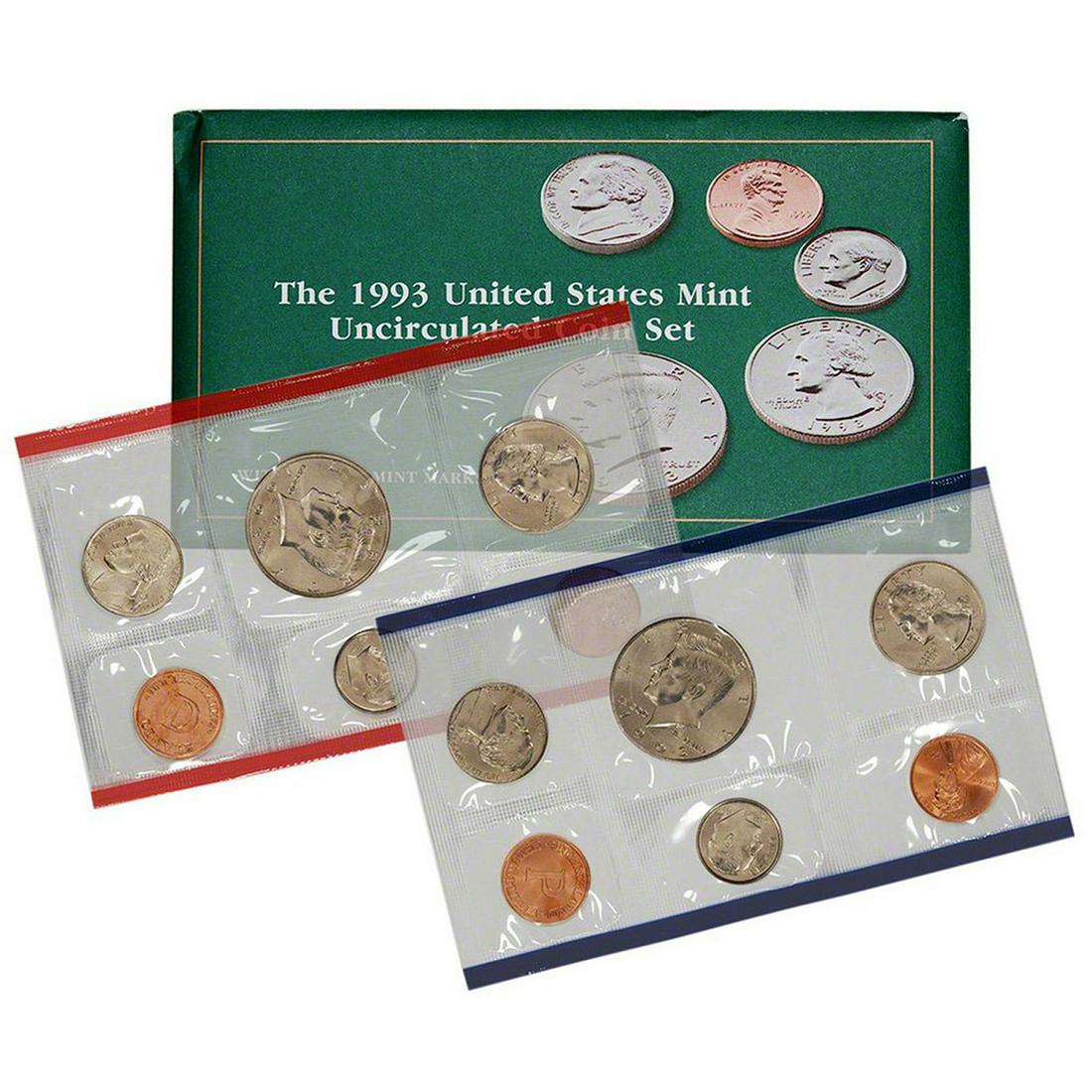 1993 United States Mint Set in Original Government Packaging, 10 Coins Inside! (1 of 1)