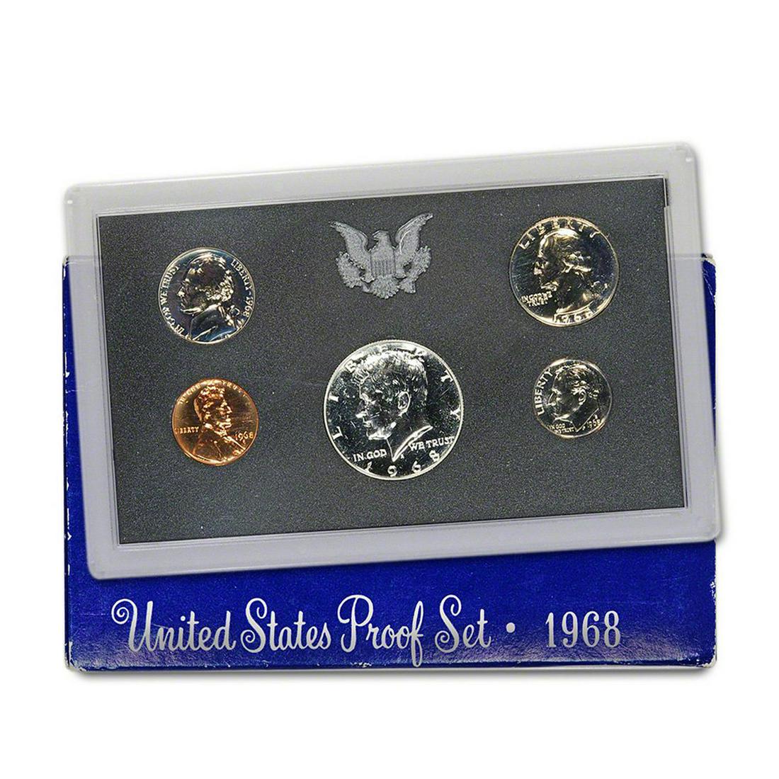 1968 United States Mint Proof Set 5 coins (1 of 1)