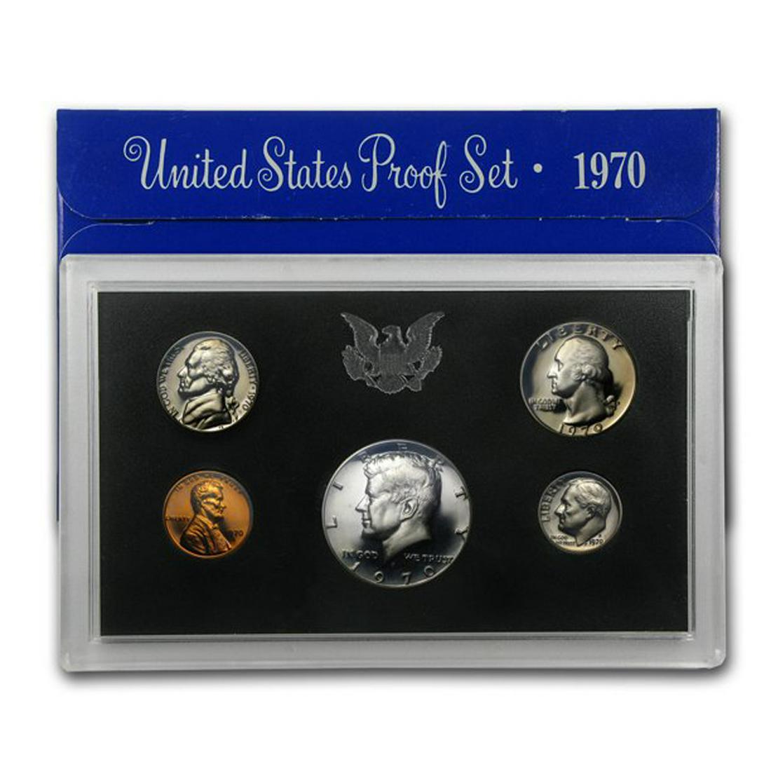 1970 United States Mint Proof Set 5 coins (1 of 1)