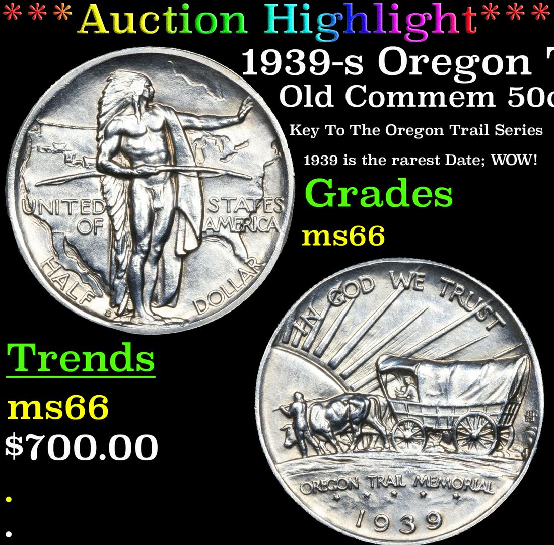 ***Auction Highlight*** 1939-s Oregon Trail Old Commem Half Dollar 50c Graded ms66 BY SEGS (fc) (1 of 5)