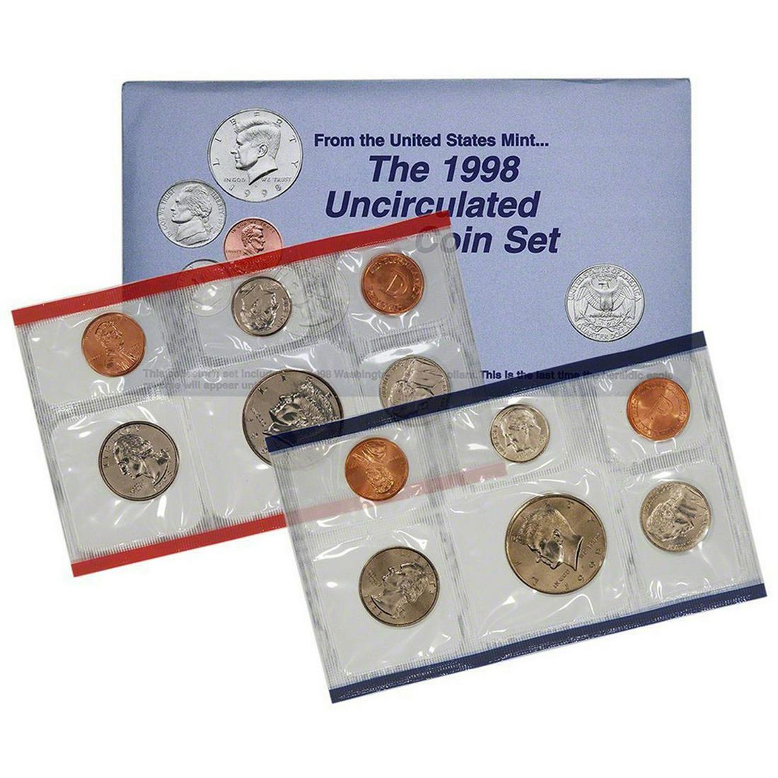 1998 United States Mint Set in Original Government Packaging, 10 Coins Inside! (1 of 1)
