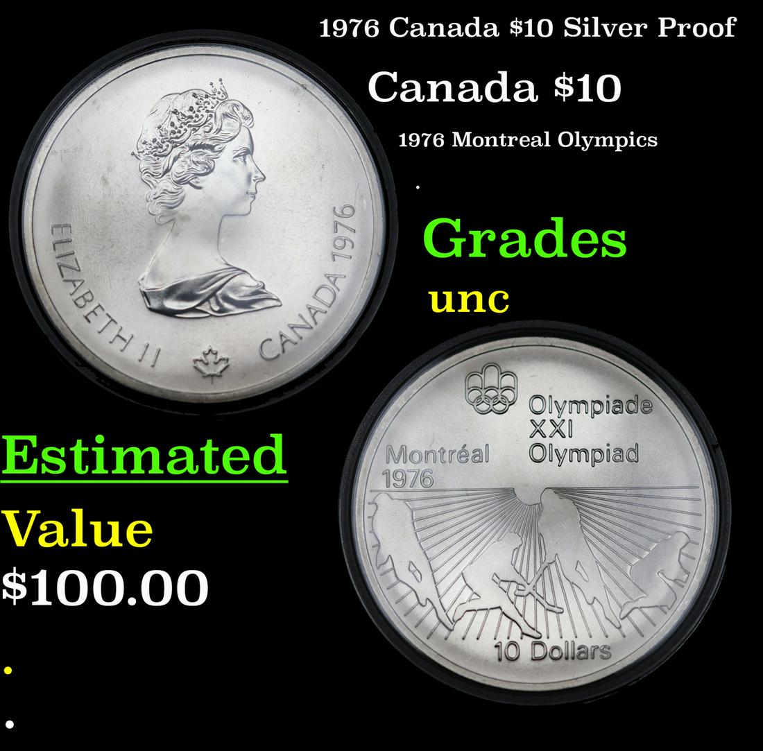1976 Canada $10 Silver Proof Grades Brilliant Uncirculated (1 of 3)