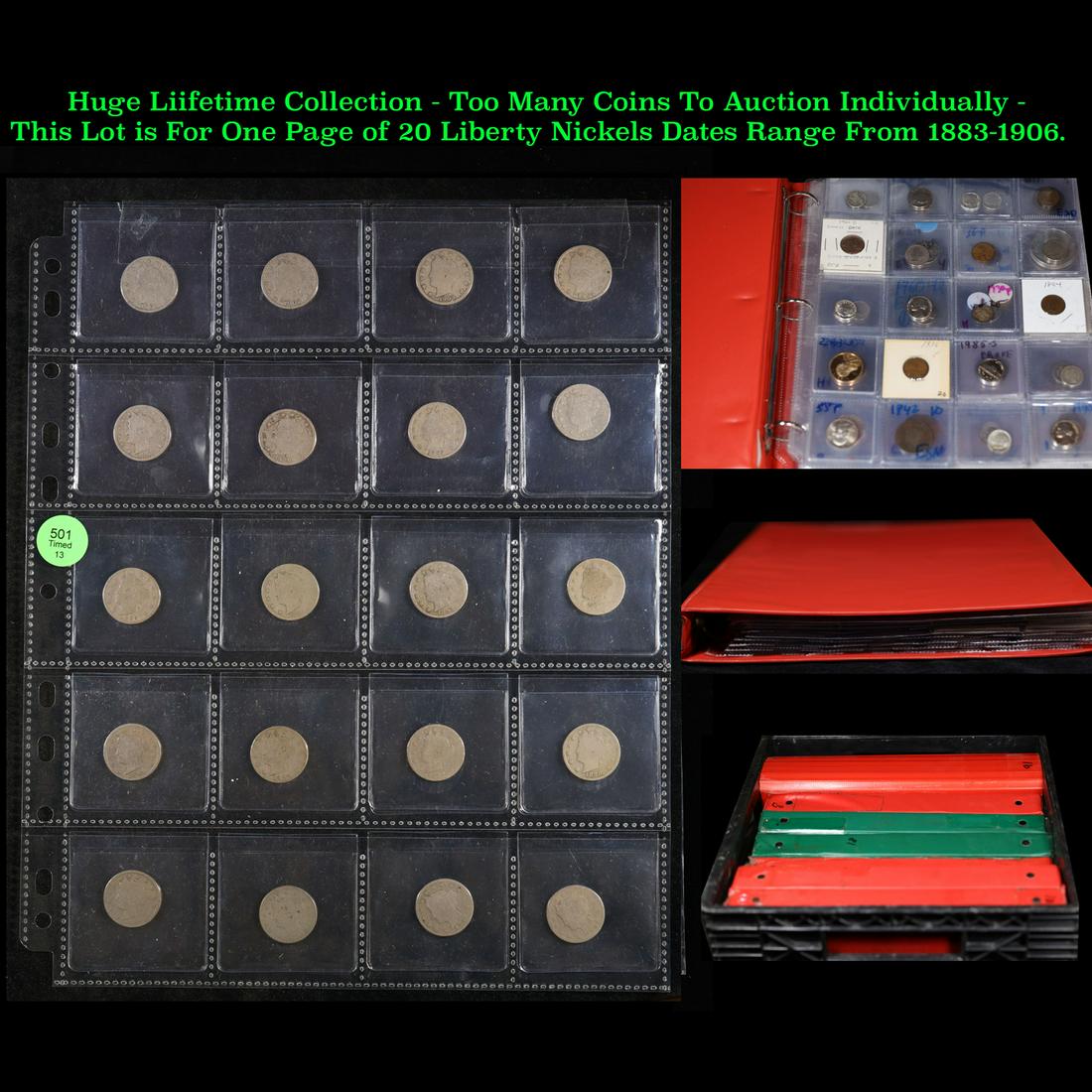 Huge Liifetime Collection - Too Many Coins To Auction Individually - This Lot is For One Page of 20 (1 of 6)