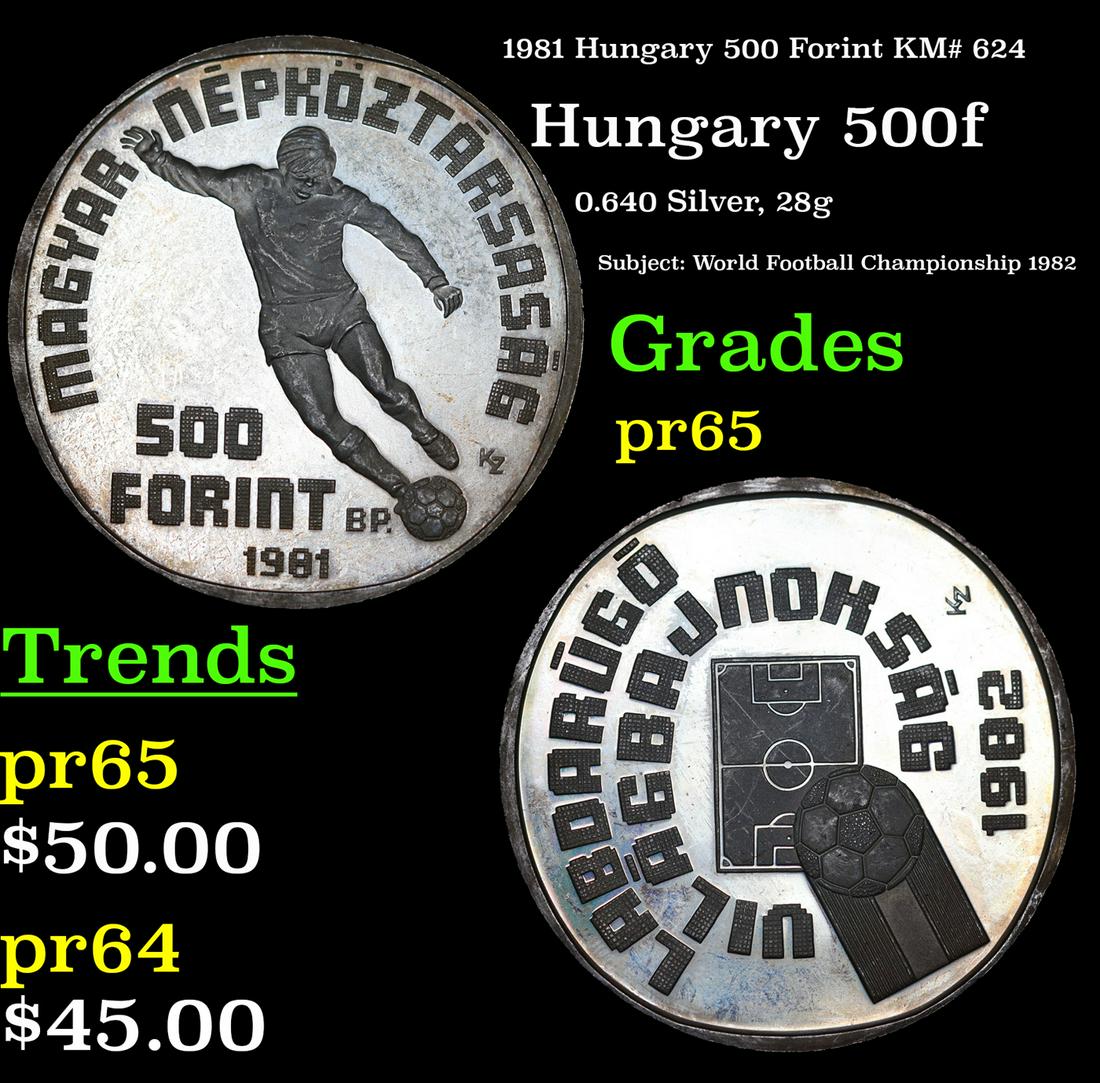 Proof 1981 Hungary 500 Forint KM# 624 Grades GEM Proof (1 of 3)