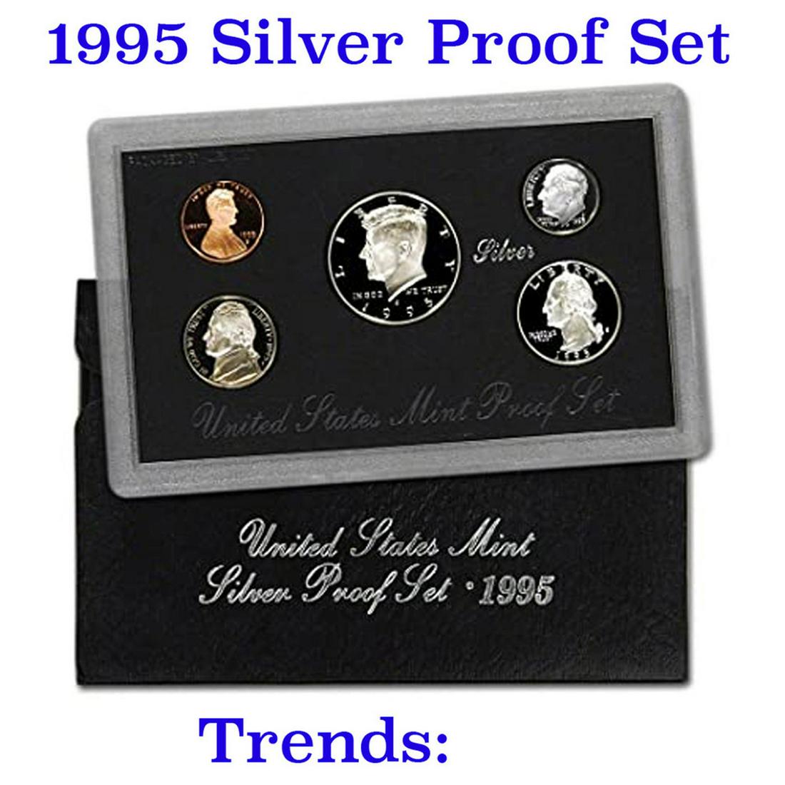 1995 United States Mint Silver Proof Set. 5 Coins Inside. (1 of 1)
