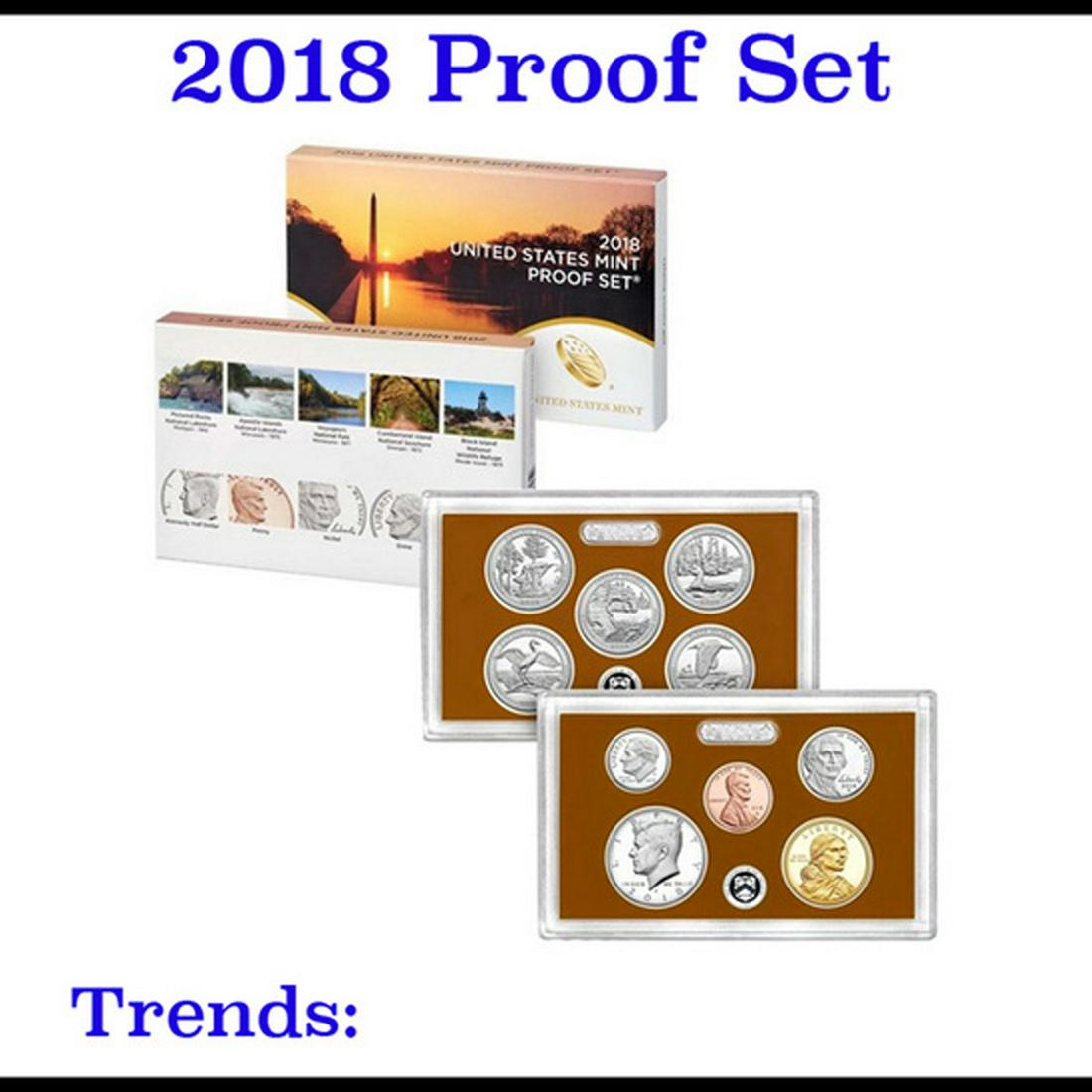 2018 Mint Proof Set In Original Case! 10 Coins Inside! (1 of 1)