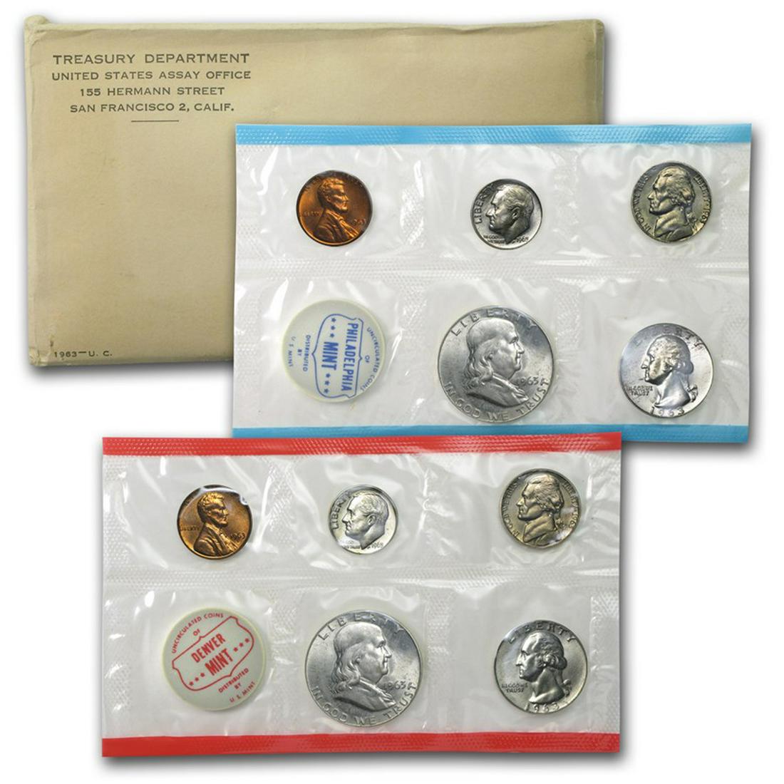 Original Sealed 1963 United States Mint Proof Set Tennessee Valley Hoard (1 of 9)