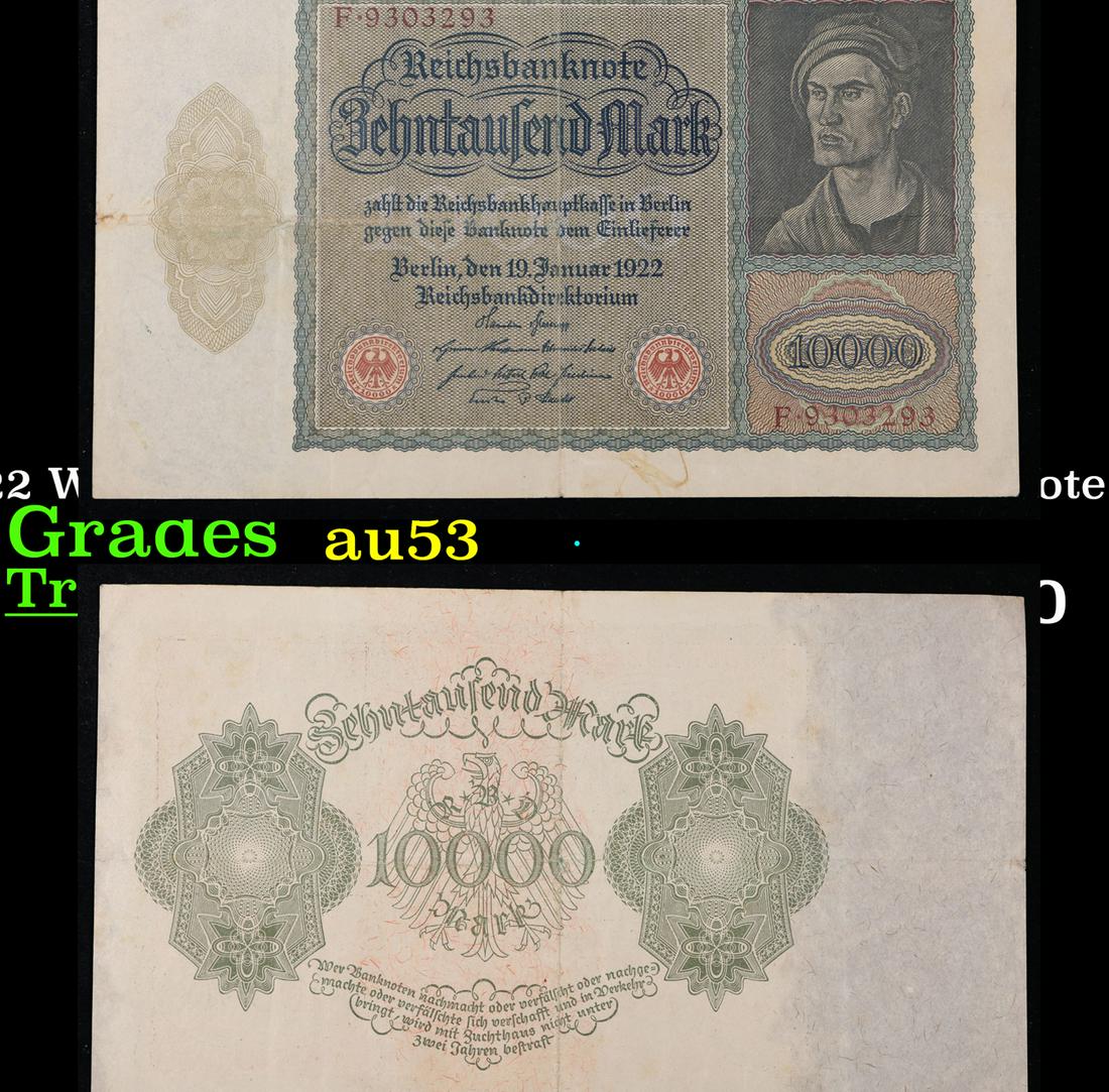 1922 Weiamr Germany 10,000 Mark Vampire Note P: 71 Grades Select AU (1 of 3)
