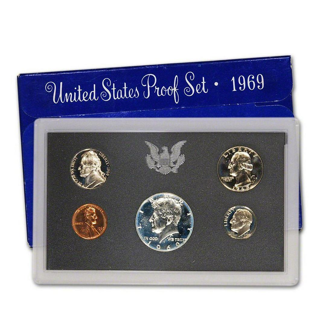 1969 United States Proof Set, 5 Coins Inside! (1 of 1)