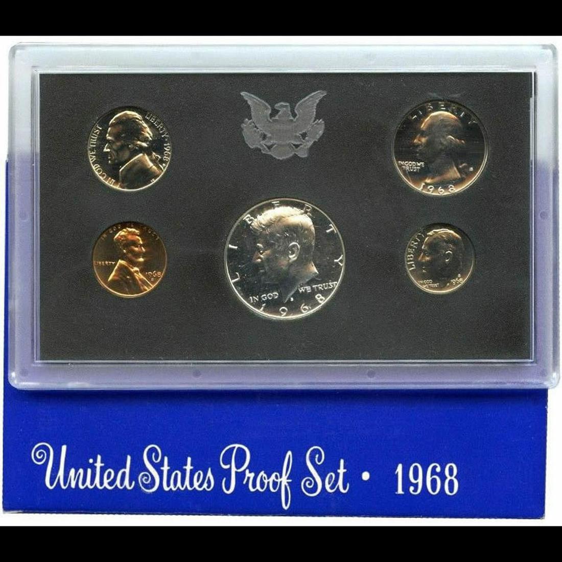 1968 United States Proof Set, 5 Coins Inside! (1 of 1)