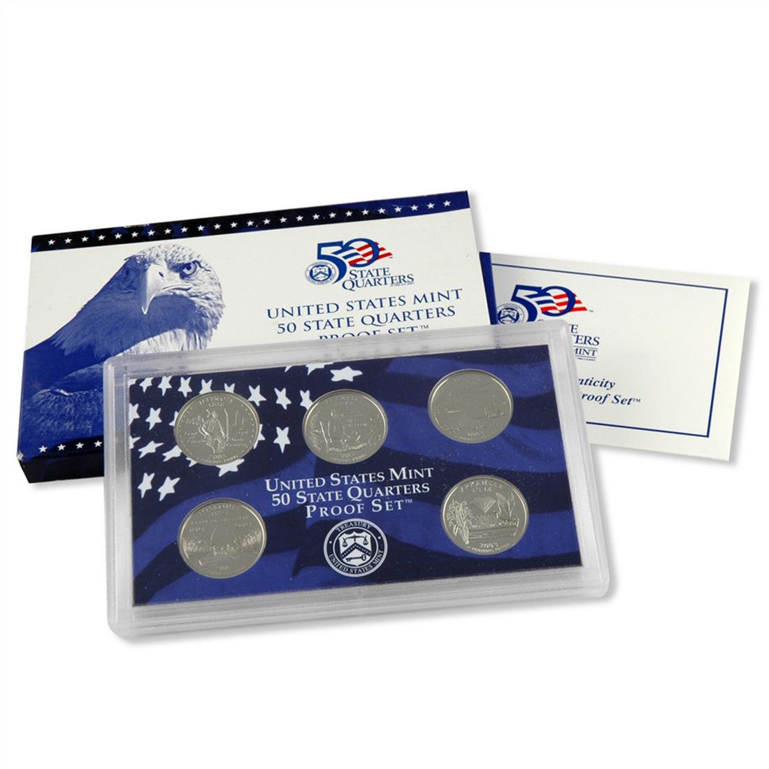 2003 United States 50 State Quarters Proof Set in Original Government Packaging! 5 Coins Inside! (1 of 1)