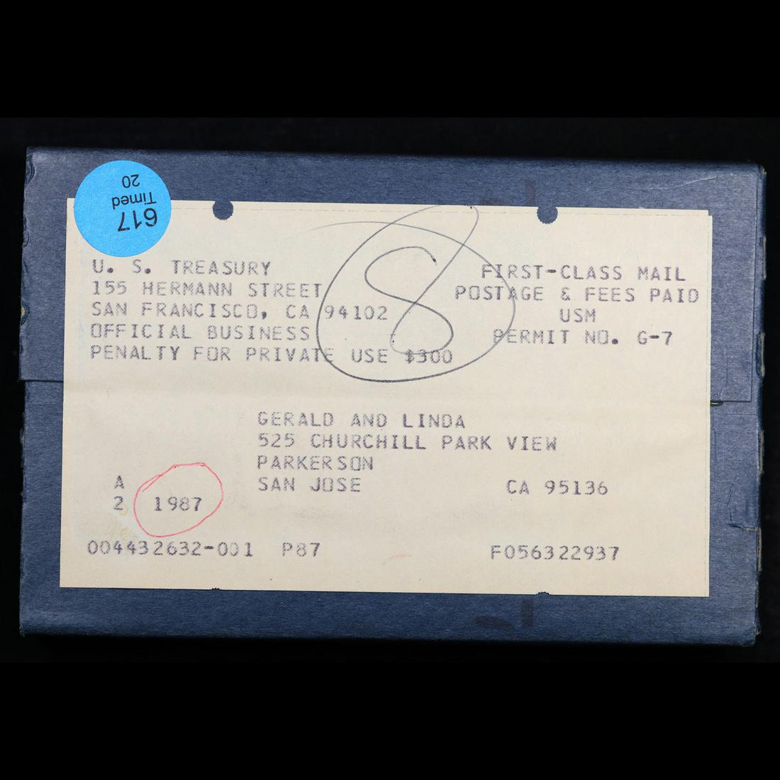 Original sealed box 2- 1987 United States Mint Proof Sets (1 of 1)