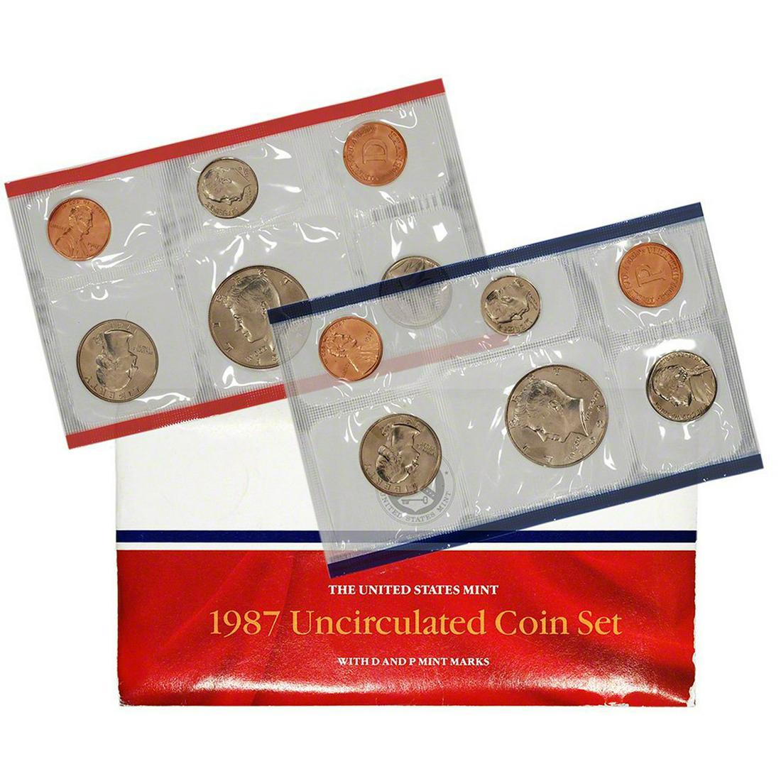 1987 United States Mint Set in Original Government Packaging, 10 Coins Inside! (1 of 1)
